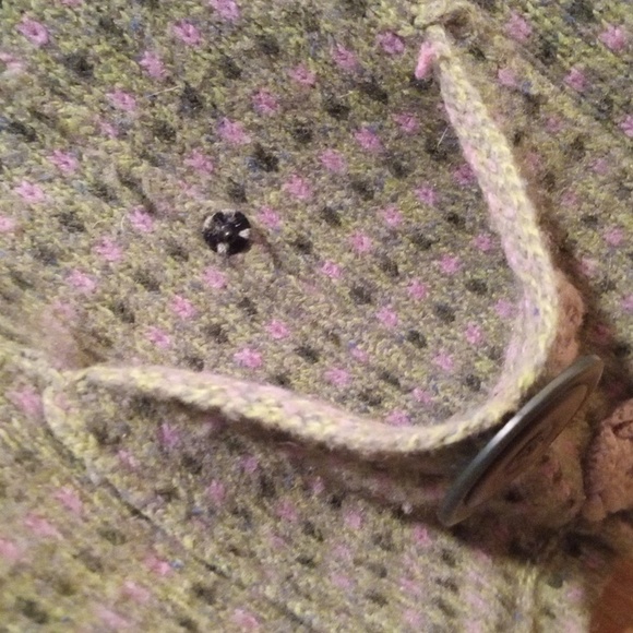 Sigrid Olsen L Lightweight Sweater Snap/Buttons Roses Lace Embellished - Picture 14 of 16